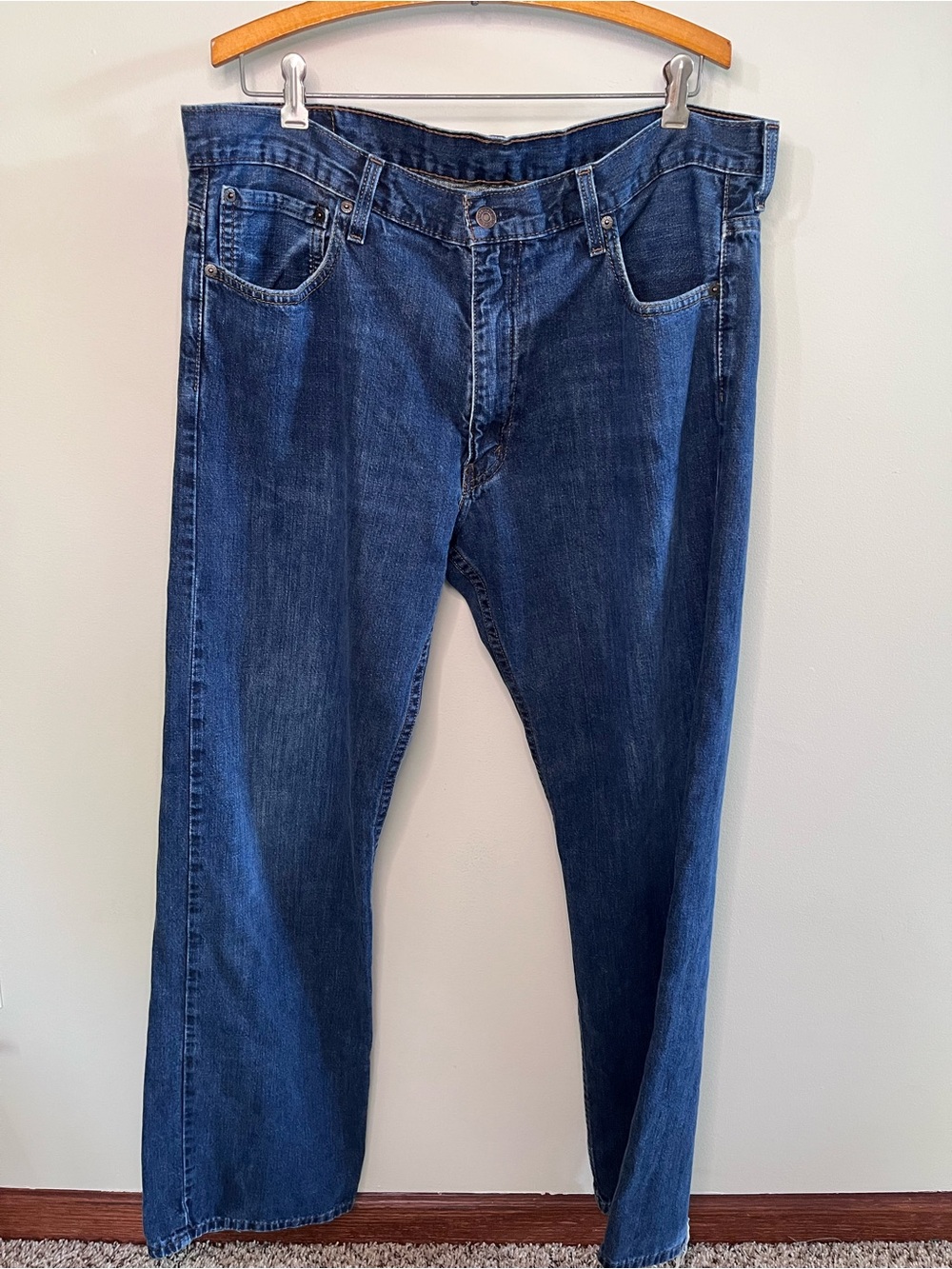 Levis 569 Loose Straight Leg Jeans Mens 36x33 Blue Denim Medium‎ Wash